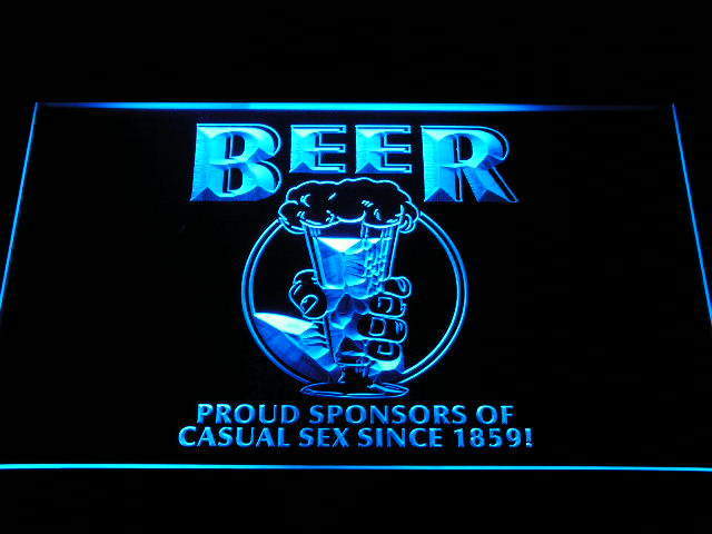 Beer Proud Sponsors of Casual Sex Bar Wine Neon Light Sign